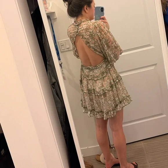 Floral Ruffle Wrap Dress - Picture 3 of 4